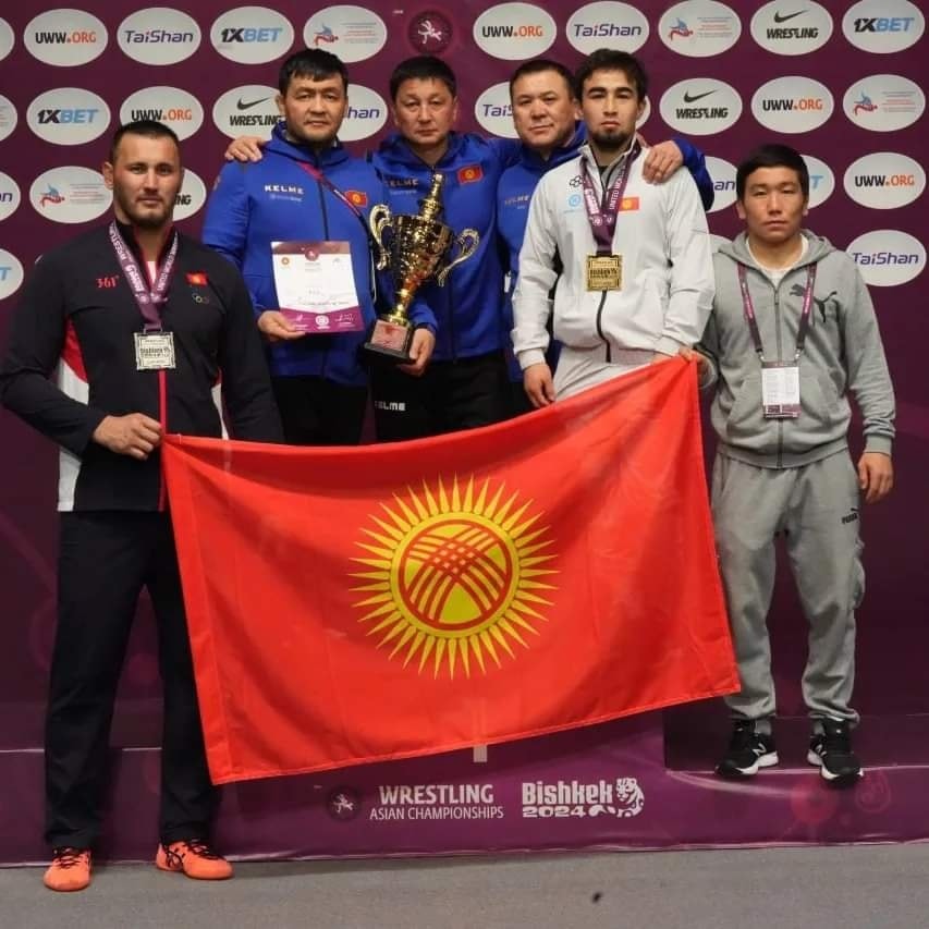 Кыргызстандын эркин күрөш боюнча курама командасы Азия чемпионатында 3-орунду ээледи